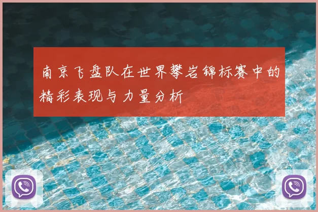 南京飞盘队在世界攀岩锦标赛中的精彩表现与力量分析